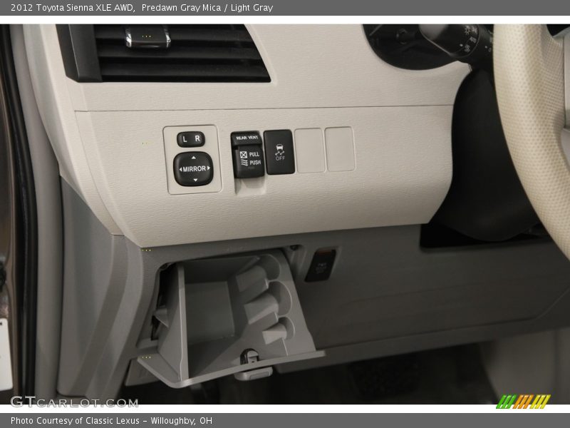 Predawn Gray Mica / Light Gray 2012 Toyota Sienna XLE AWD
