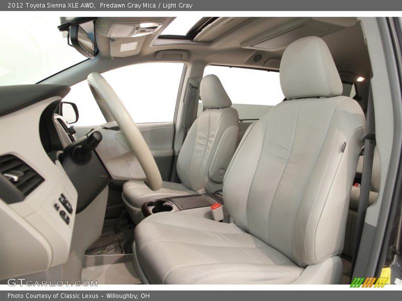 Predawn Gray Mica / Light Gray 2012 Toyota Sienna XLE AWD