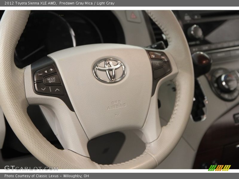 Predawn Gray Mica / Light Gray 2012 Toyota Sienna XLE AWD