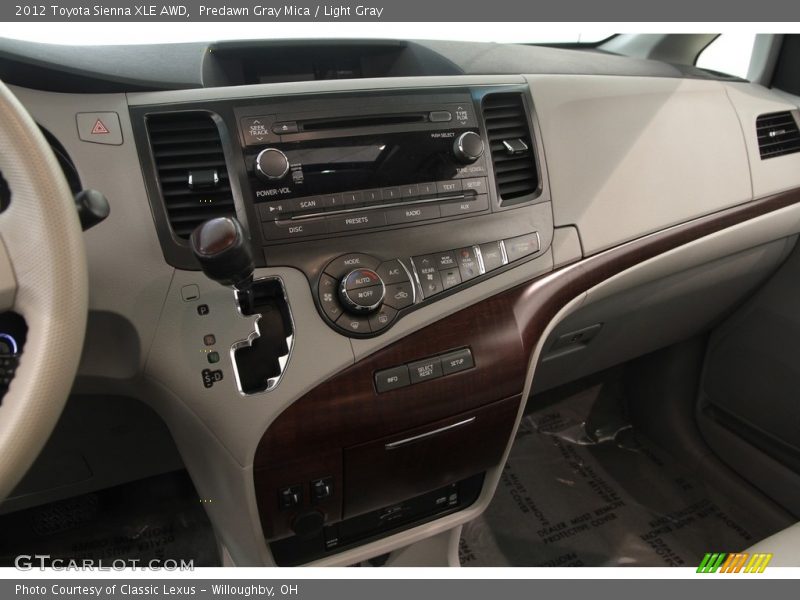 Predawn Gray Mica / Light Gray 2012 Toyota Sienna XLE AWD