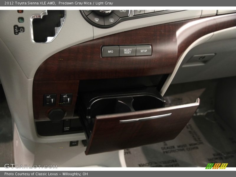 Predawn Gray Mica / Light Gray 2012 Toyota Sienna XLE AWD