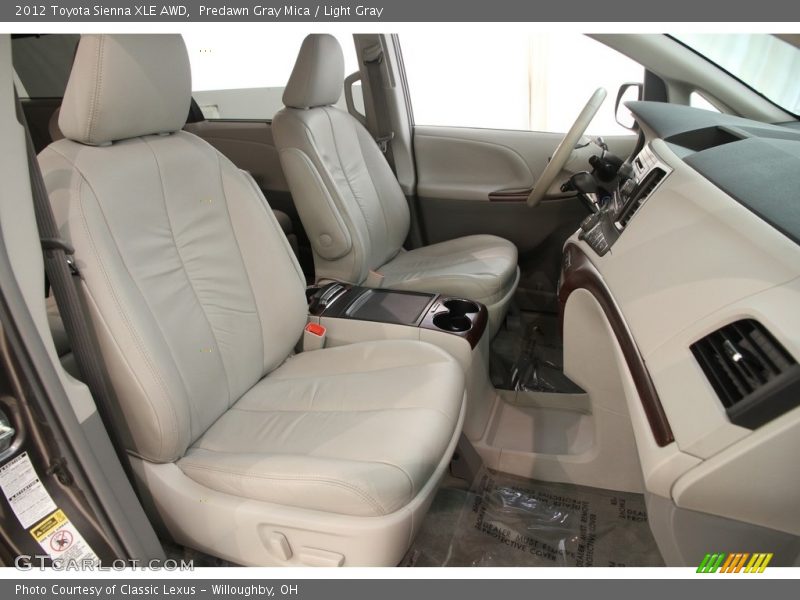 Predawn Gray Mica / Light Gray 2012 Toyota Sienna XLE AWD