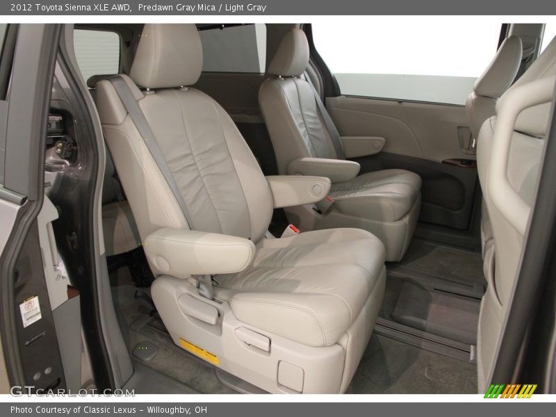 Predawn Gray Mica / Light Gray 2012 Toyota Sienna XLE AWD