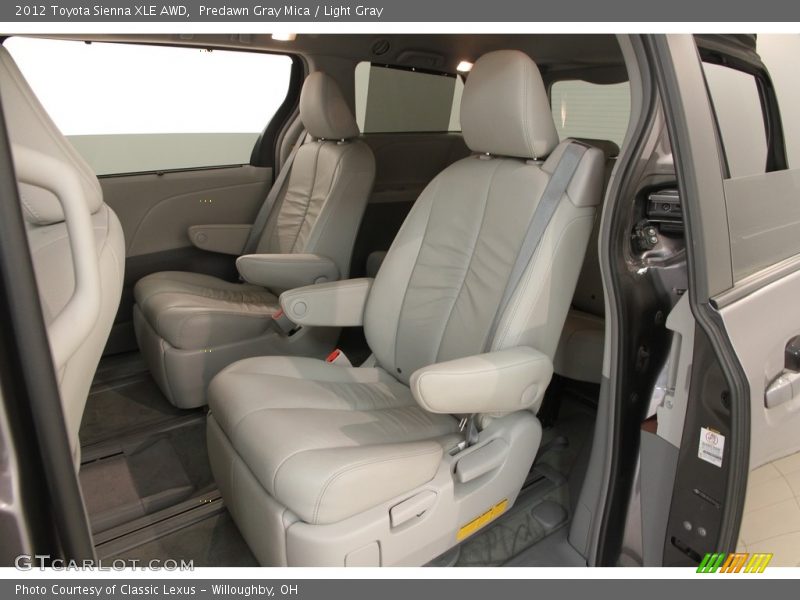 Predawn Gray Mica / Light Gray 2012 Toyota Sienna XLE AWD