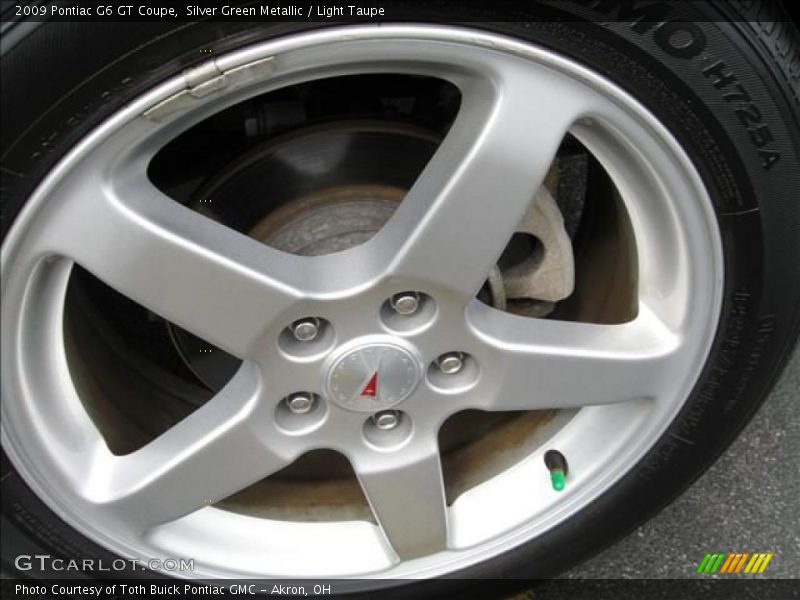 Silver Green Metallic / Light Taupe 2009 Pontiac G6 GT Coupe
