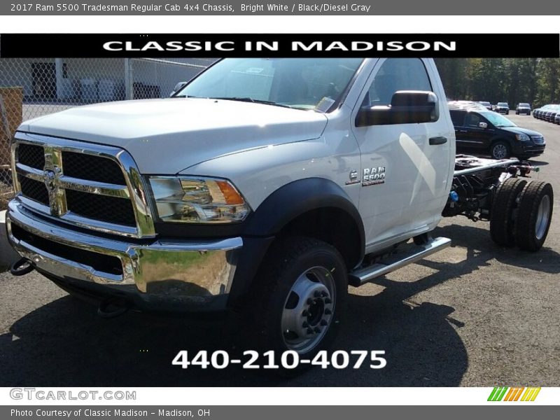 Bright White / Black/Diesel Gray 2017 Ram 5500 Tradesman Regular Cab 4x4 Chassis