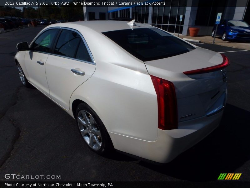 White Diamond Tricoat / Caramel/Jet Black Accents 2013 Cadillac ATS 2.0L Turbo AWD