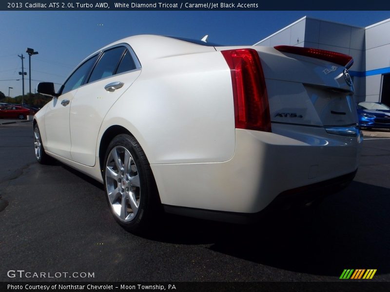 White Diamond Tricoat / Caramel/Jet Black Accents 2013 Cadillac ATS 2.0L Turbo AWD