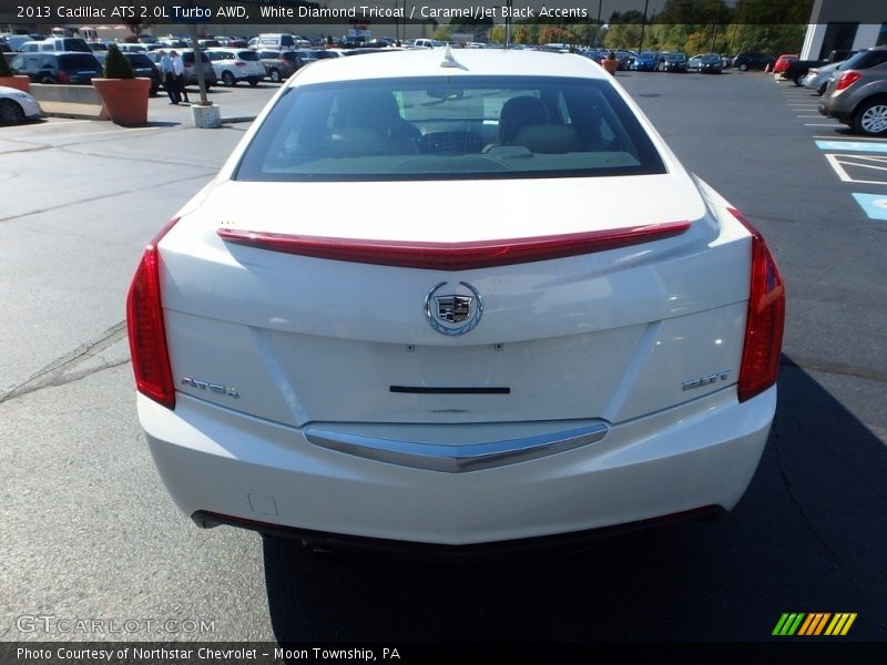 White Diamond Tricoat / Caramel/Jet Black Accents 2013 Cadillac ATS 2.0L Turbo AWD