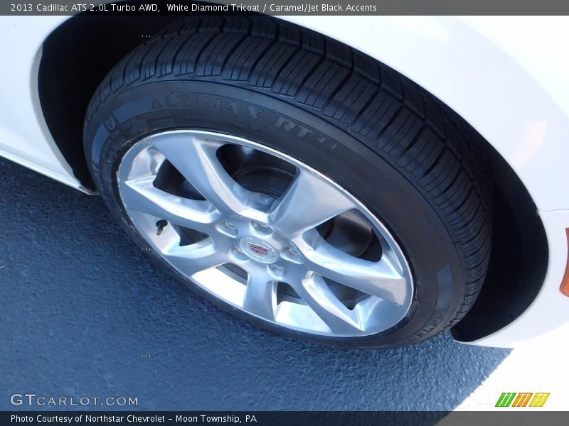 White Diamond Tricoat / Caramel/Jet Black Accents 2013 Cadillac ATS 2.0L Turbo AWD