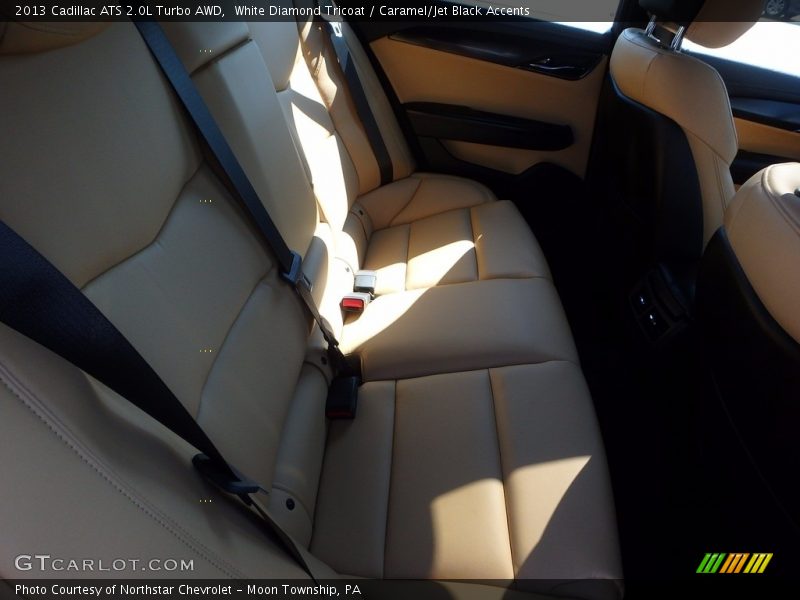 White Diamond Tricoat / Caramel/Jet Black Accents 2013 Cadillac ATS 2.0L Turbo AWD