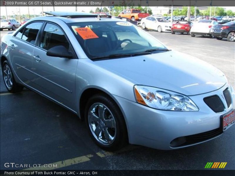 Quicksilver Metallic / Ebony 2009 Pontiac G6 GT Sedan