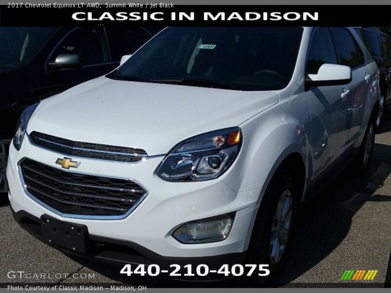 Summit White / Jet Black 2017 Chevrolet Equinox LT AWD