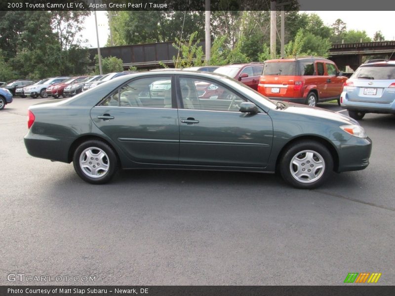 Aspen Green Pearl / Taupe 2003 Toyota Camry LE V6