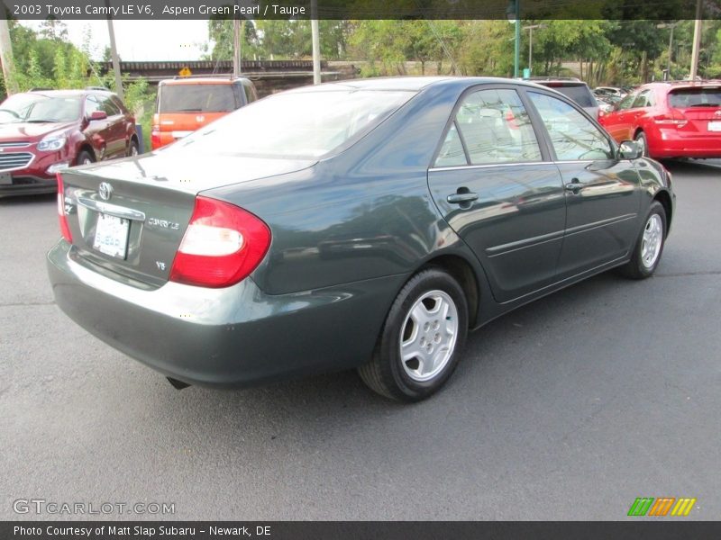 Aspen Green Pearl / Taupe 2003 Toyota Camry LE V6