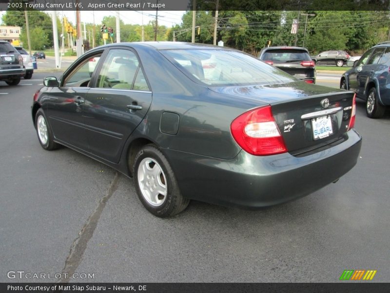 Aspen Green Pearl / Taupe 2003 Toyota Camry LE V6