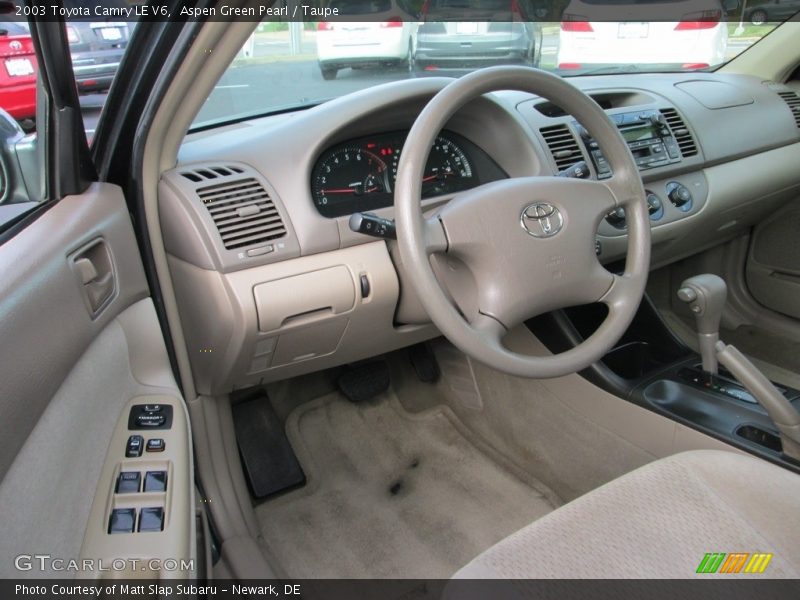 Aspen Green Pearl / Taupe 2003 Toyota Camry LE V6