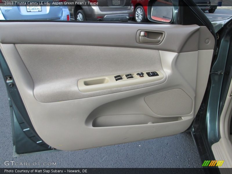 Aspen Green Pearl / Taupe 2003 Toyota Camry LE V6
