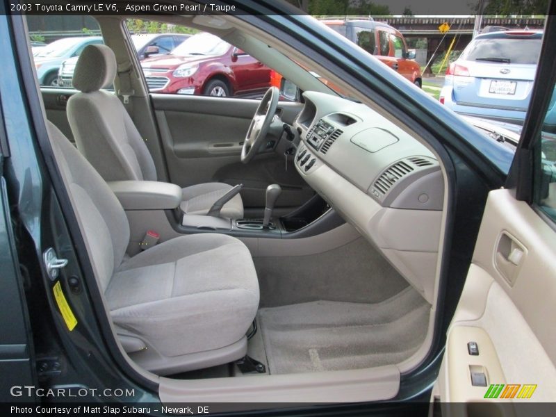 Aspen Green Pearl / Taupe 2003 Toyota Camry LE V6