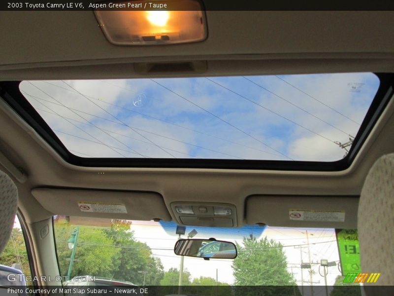 Aspen Green Pearl / Taupe 2003 Toyota Camry LE V6