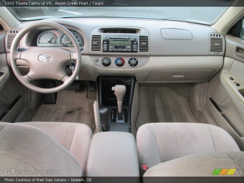 Aspen Green Pearl / Taupe 2003 Toyota Camry LE V6