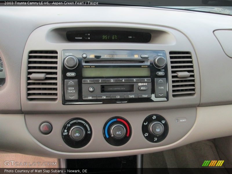 Aspen Green Pearl / Taupe 2003 Toyota Camry LE V6