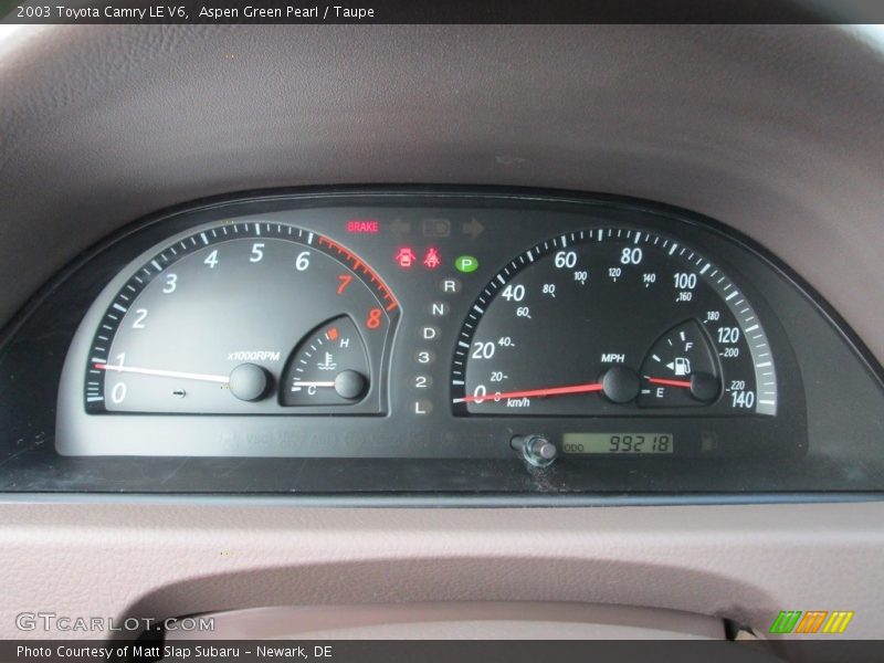 Aspen Green Pearl / Taupe 2003 Toyota Camry LE V6