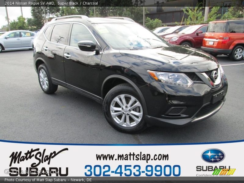 Super Black / Charcoal 2014 Nissan Rogue SV AWD