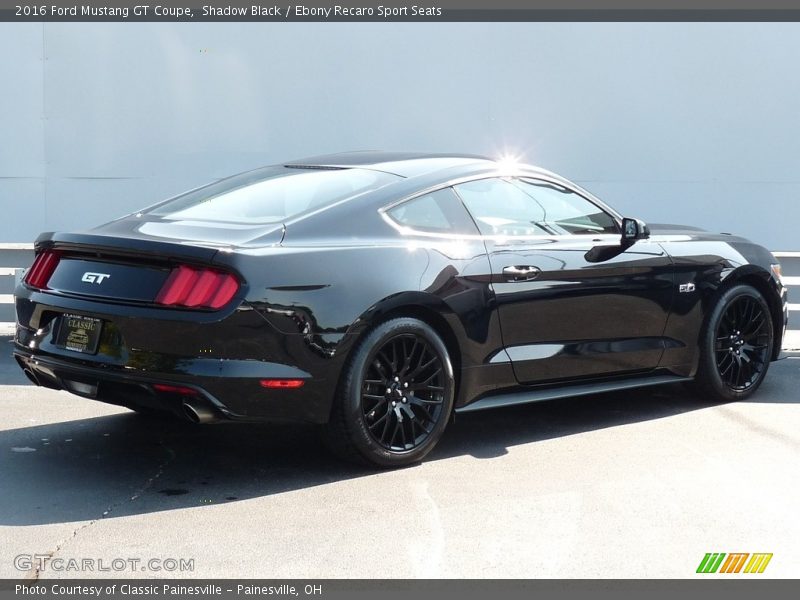 Shadow Black / Ebony Recaro Sport Seats 2016 Ford Mustang GT Coupe