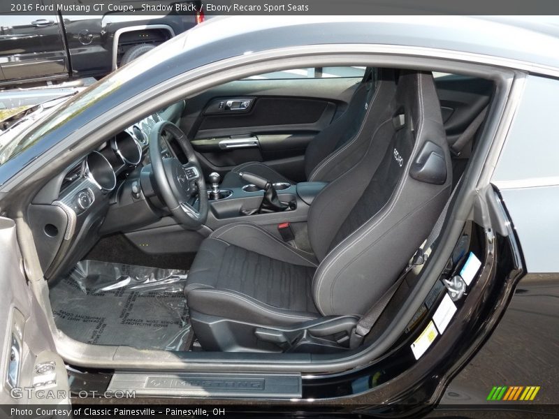 Shadow Black / Ebony Recaro Sport Seats 2016 Ford Mustang GT Coupe