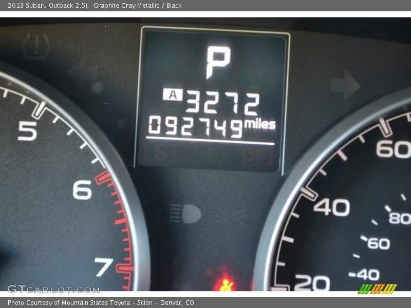 Graphite Gray Metallic / Black 2013 Subaru Outback 2.5i