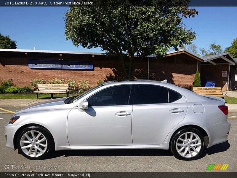 Glacier Frost Mica / Black 2011 Lexus IS 250 AWD