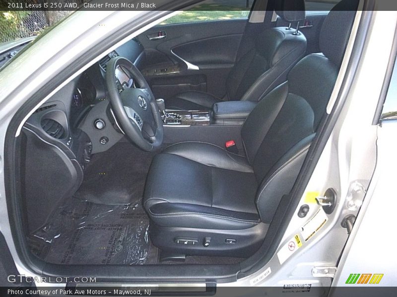 Glacier Frost Mica / Black 2011 Lexus IS 250 AWD