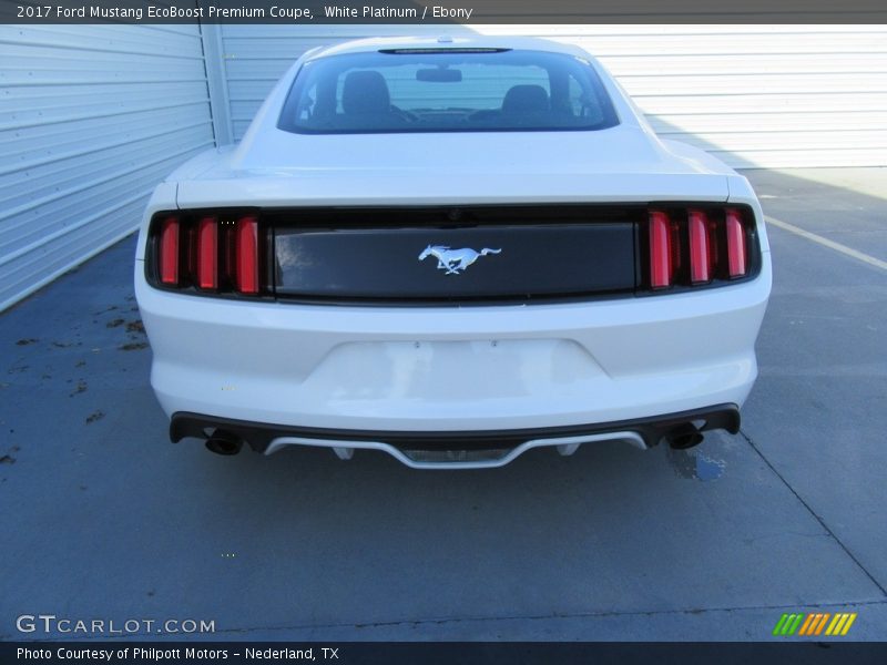 White Platinum / Ebony 2017 Ford Mustang EcoBoost Premium Coupe