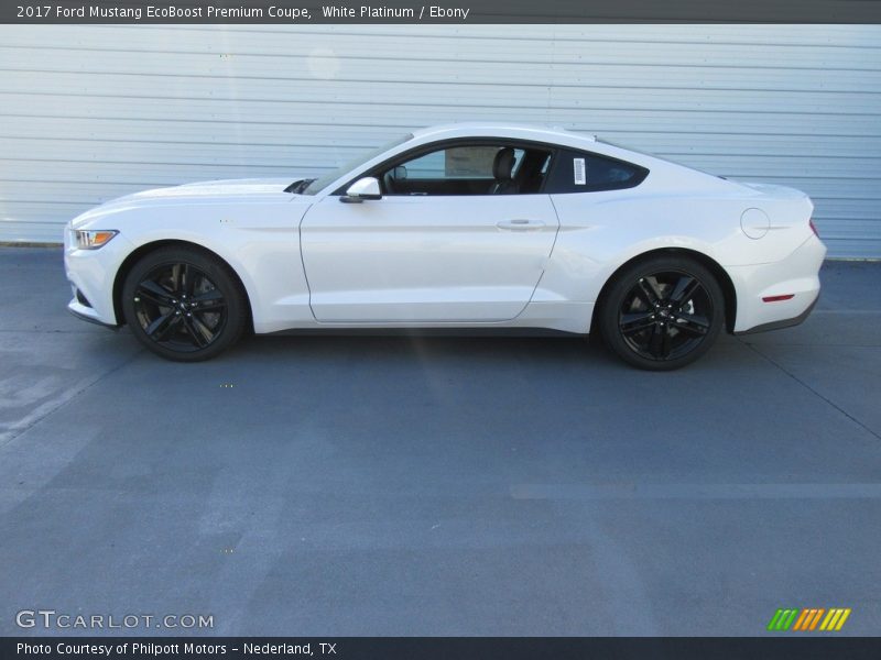 White Platinum / Ebony 2017 Ford Mustang EcoBoost Premium Coupe