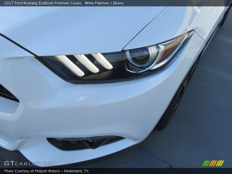 White Platinum / Ebony 2017 Ford Mustang EcoBoost Premium Coupe