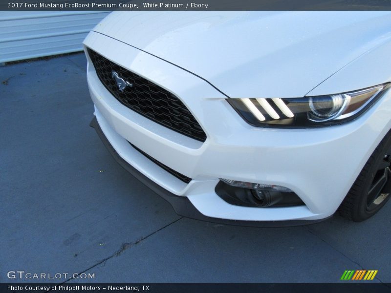 White Platinum / Ebony 2017 Ford Mustang EcoBoost Premium Coupe