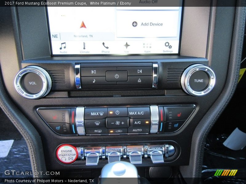 White Platinum / Ebony 2017 Ford Mustang EcoBoost Premium Coupe