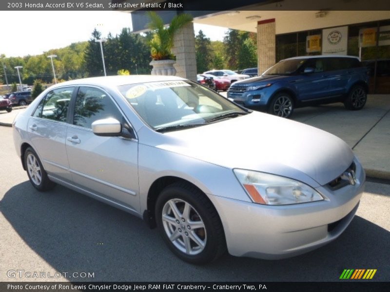 Satin Silver Metallic / Black 2003 Honda Accord EX V6 Sedan