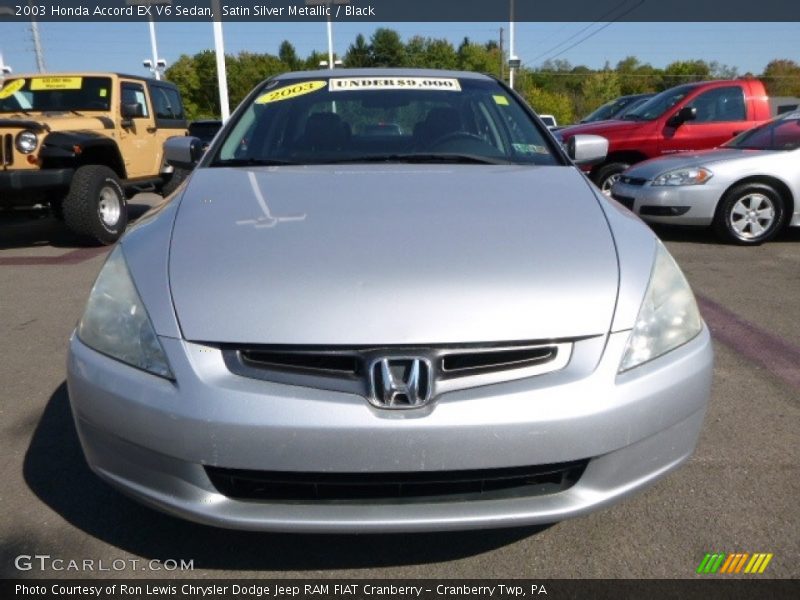 Satin Silver Metallic / Black 2003 Honda Accord EX V6 Sedan