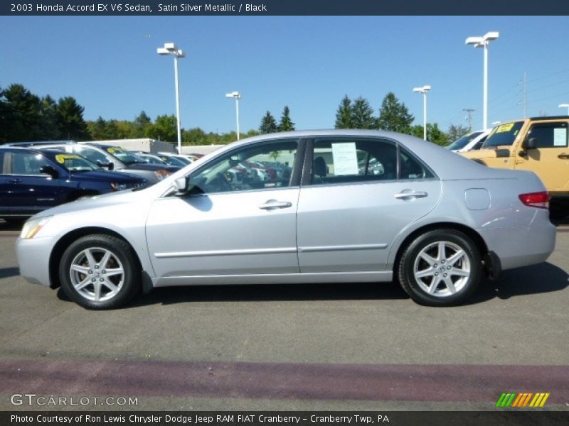 Satin Silver Metallic / Black 2003 Honda Accord EX V6 Sedan