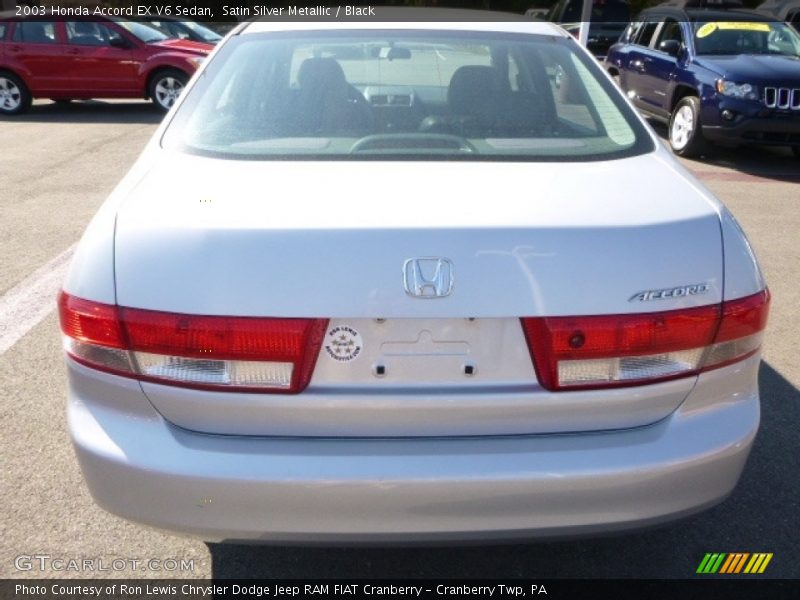 Satin Silver Metallic / Black 2003 Honda Accord EX V6 Sedan