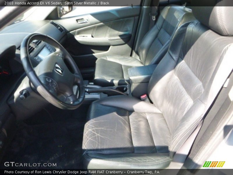 Satin Silver Metallic / Black 2003 Honda Accord EX V6 Sedan