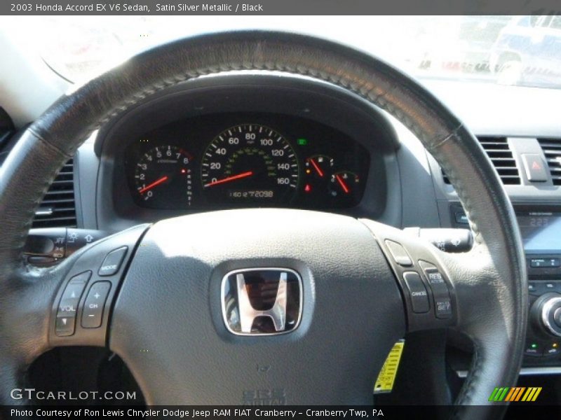 Satin Silver Metallic / Black 2003 Honda Accord EX V6 Sedan