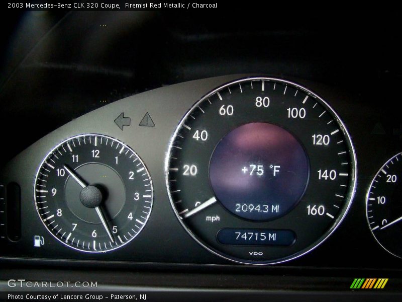 Firemist Red Metallic / Charcoal 2003 Mercedes-Benz CLK 320 Coupe