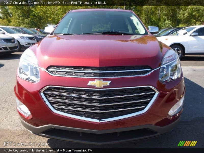 Siren Red Tintcoat / Jet Black 2017 Chevrolet Equinox Premier AWD