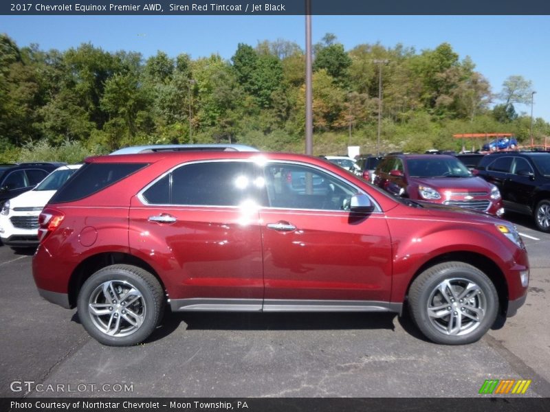 Siren Red Tintcoat / Jet Black 2017 Chevrolet Equinox Premier AWD