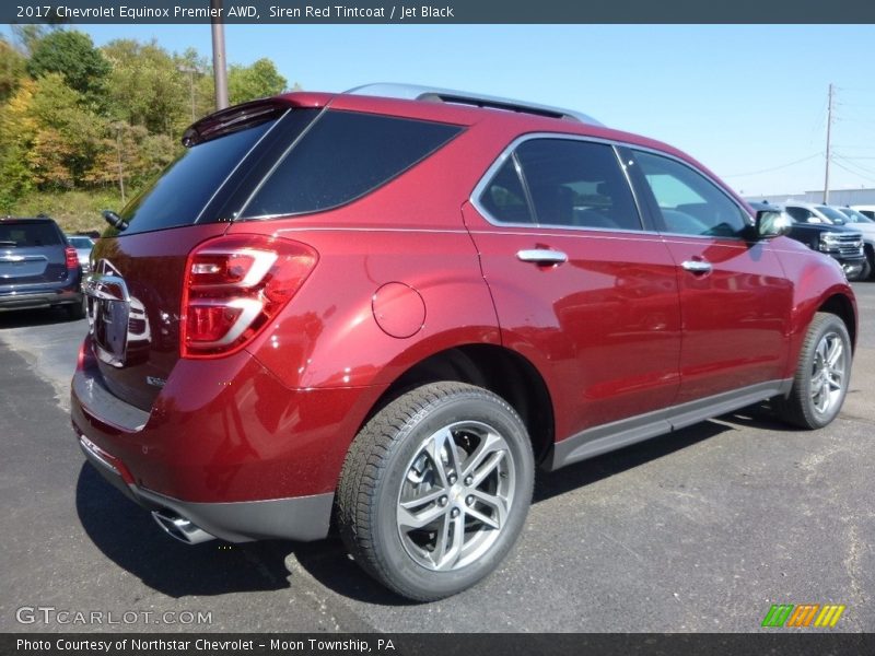Siren Red Tintcoat / Jet Black 2017 Chevrolet Equinox Premier AWD