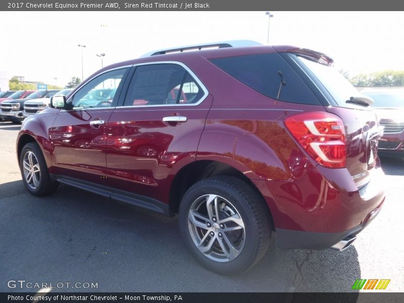 Siren Red Tintcoat / Jet Black 2017 Chevrolet Equinox Premier AWD