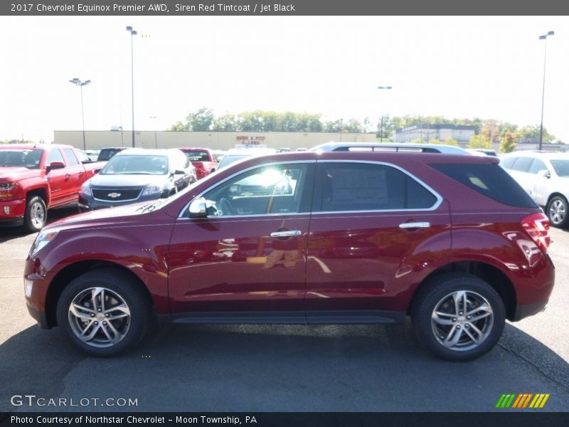 Siren Red Tintcoat / Jet Black 2017 Chevrolet Equinox Premier AWD